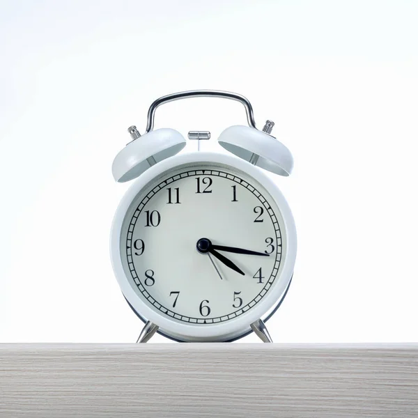 Alarm Clock Windowsill Wooden Shelf — Stock Photo, Image