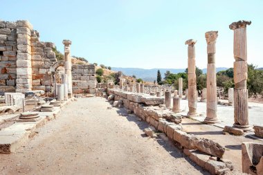 Efes Türkiye 'deki antik kalıntılar. 