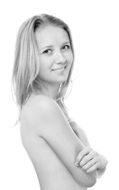 Zarif sarışın çıplak kadın