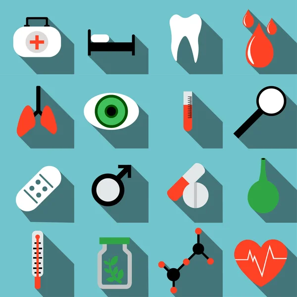 Icônes pour la médecine, illustration vectorielle — Image vectorielle
