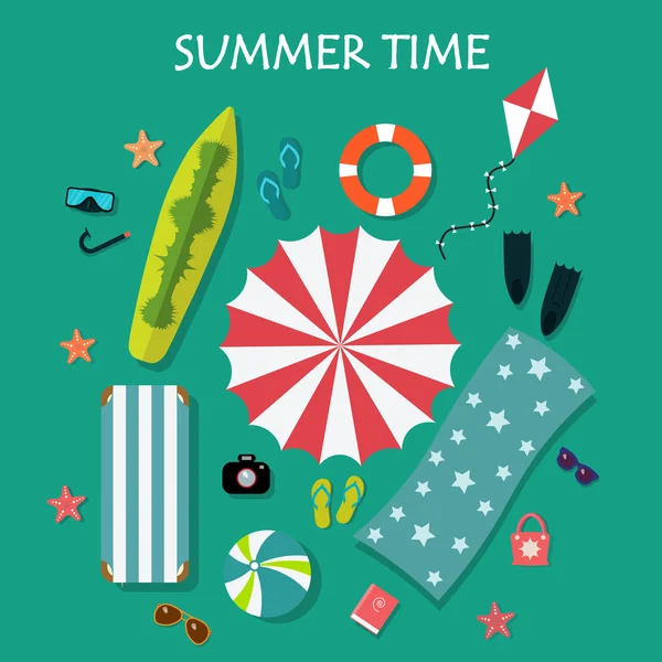 Heure d'été. Vacances . — Image vectorielle