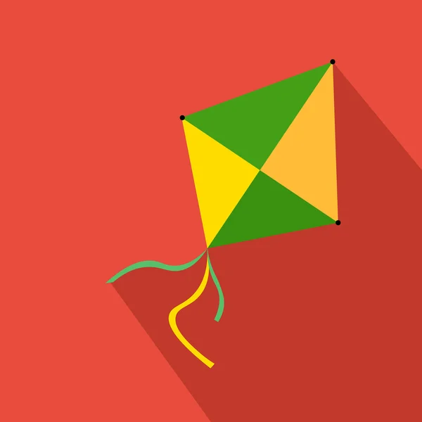 Rood groen Kite. — Stockvector