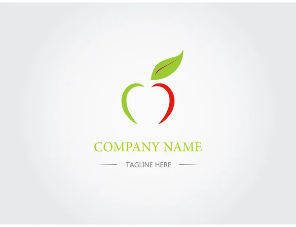 Apple ikony designu. Logo společnosti. Znamení, symbol. Kreslený, ploché styl. — Stockový vektor