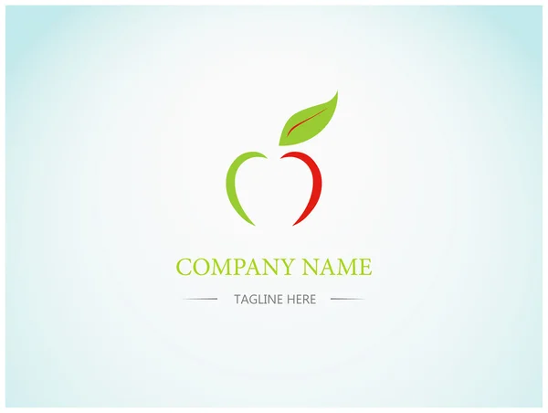 Design icona Apple. Logo aziendale. Firma, simbolo. cartone animato, stile piatto . — Vettoriale Stock