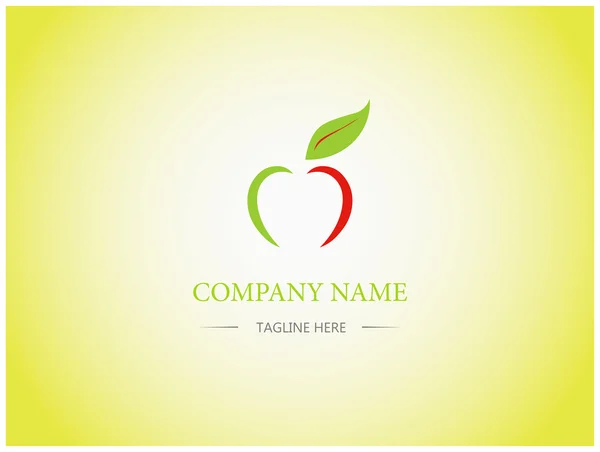 Apple ikona designu. Logo firmy. Znak, symbol. Kreskówka, płaski. — Wektor stockowy