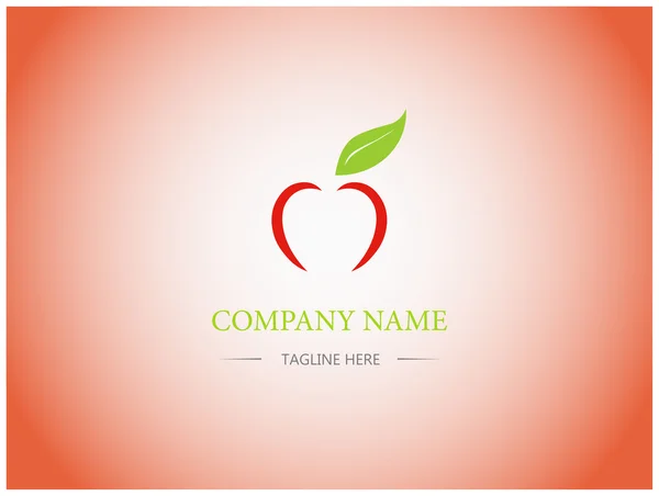 Design icona Apple. Logo aziendale. Firma, simbolo. cartone animato, stile piatto . — Vettoriale Stock