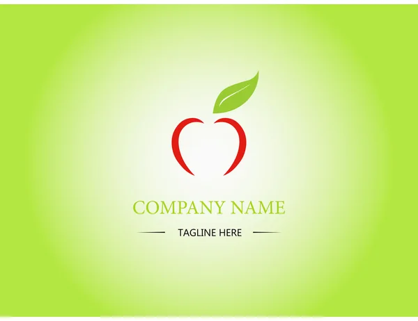 Elma simgesi tasarım. İş logo. İşaret, sembol. Çizgi film, düz stil.