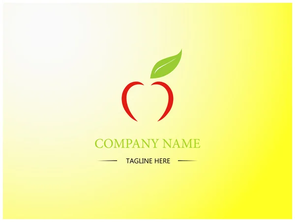 Design icona Apple. Logo aziendale. Firma, simbolo. cartone animato, stile piatto . — Vettoriale Stock