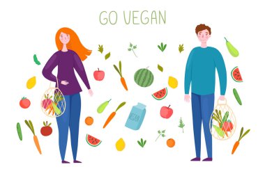 Doğal kozmetik ürünleri, sebzeler, meyveler, tofu, fındık ezmesi, soya ve hindistan cevizi sütü. Kentsel bahçe ve çiftçilik seti. Düz çizgi film vektör çizimi.