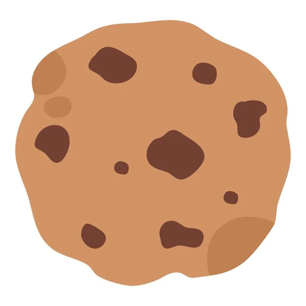 Icono de galletas caseras de chocolate de Navidad, estilo plano — Vector de stock