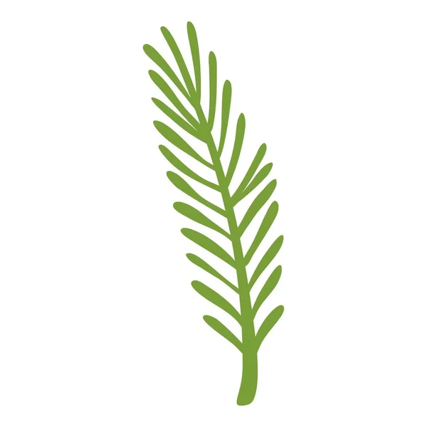 Christmas green branch icon, flat style — Stock Vector