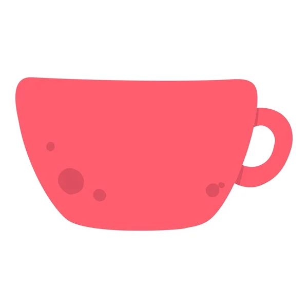 Icono de taza de té rojo, estilo plano — Vector de stock