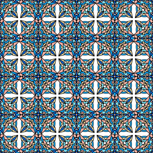 Seamless Floral Ethnic Pattern. Vintage Vector Ornament. Celtic, Arabic Or Indian Motifs Background. Seamless Wallpaper For Fabric Or Wrapping Paper Design. — Stock Vector