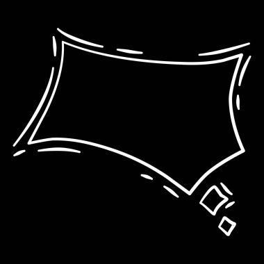 Çizgi film konuşma balonu pop sanat simgesi, el çizimi ve özet tarzı