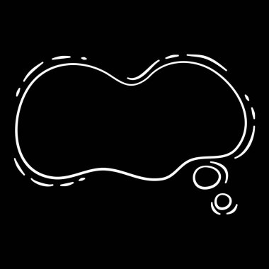 Çizgi roman çizimi bulutlu konuşma balonu pop sanat simgesi, el çizimi ve özet tarzı