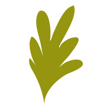 Çiftlik maydanoz yaprağı ikonu, çizgi film ve düz stil