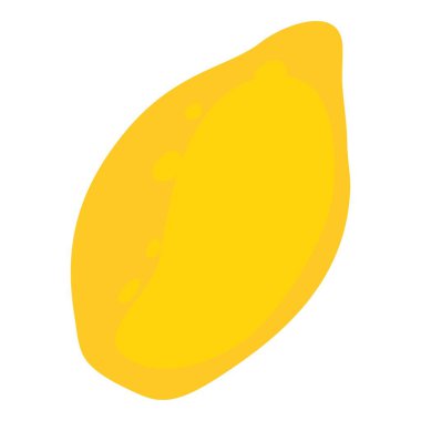 Çevre sarı limon simgesi, çizgi film ve düz stil