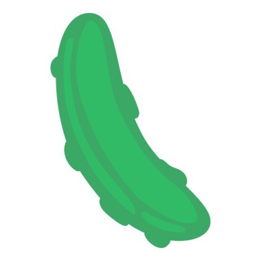 Taze ekoloji çiftliği salatalık ikonu, çizgi film ve düz stil