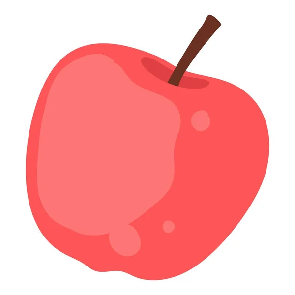 Gospodarstwo ikona czerwonego jabłka, kreskówka i płaski styl — Wektor stockowy