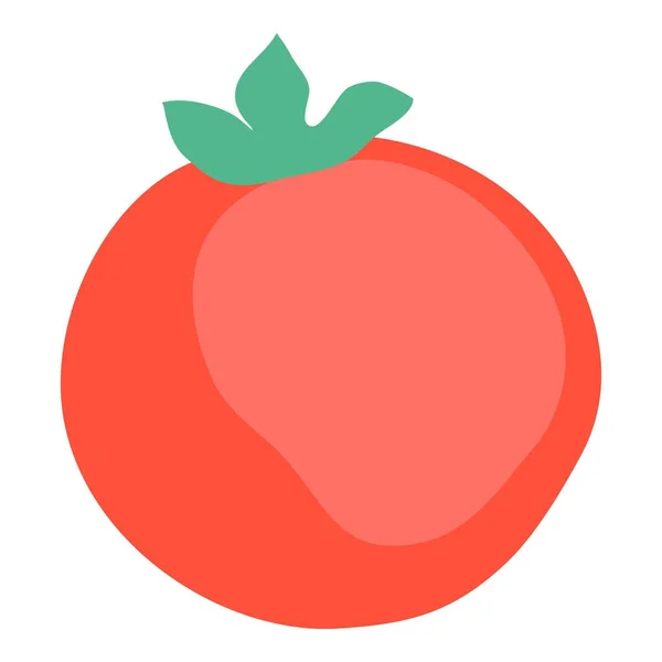 Granja eco icono de tomate rojo, dibujos animados y estilo plano — Vector de stock