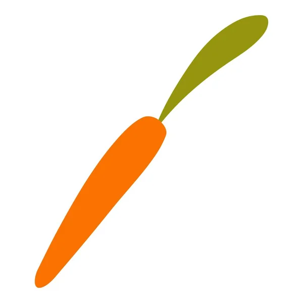 Vegan farm carrot icon, cartoon and flat style — Stock Vector