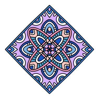 Mimari İslami süsleme simgesi, el çizimi ve taslak biçimi