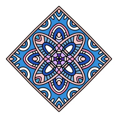 Türk İslam dekorasyon ikonu, el çizimi ve ana hatları biçimi