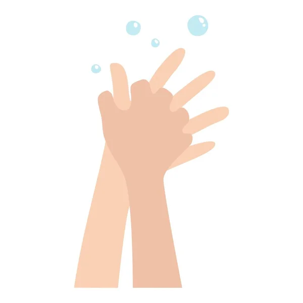 Icono de lavado de manos rápido, dibujos animados y estilo plano — Vector de stock