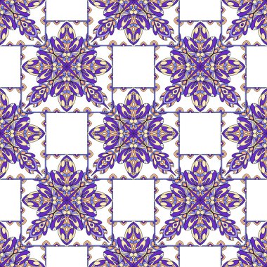 Parlak kabile süsü ile soyut vektörsüz desen