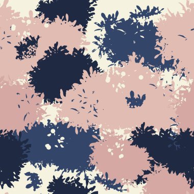 Soyut grunge kamuflajı, kusursuz doku, askeri kamuflaj deseni, ordu ya da kamuflaj kıyafeti. Tekstil ve kumaş için kamuflaj duvar kağıdı. Moda kamuflajı. Vektör