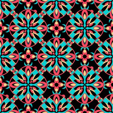 Ikat geometrik folklor süsü. Kabile etnik vektör dokusu. Aztek tarzında kusursuz çizgili desen. Şekil kabile nakışı. Hintli, İskandinav, Çingene, Meksikalı, halk düzeni.