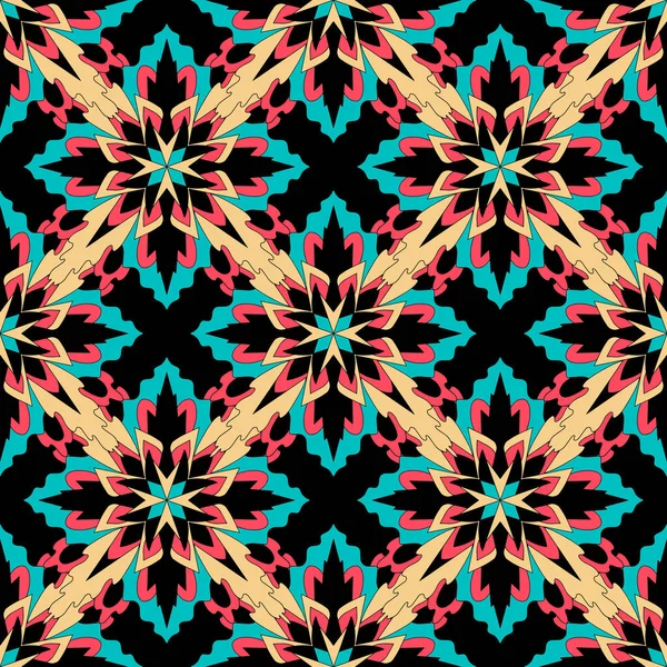 Ornement Folklorique Géométrique Ikat Texture Vectorielle Ethnique Tribale Modèle Rayé — Image vectorielle