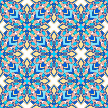 Geometrik geleneksel kalıp, ana hatlı el çizimi biçimi