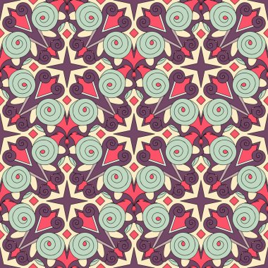 Arapça kalıp, ana hatlı el çizimi tarzı