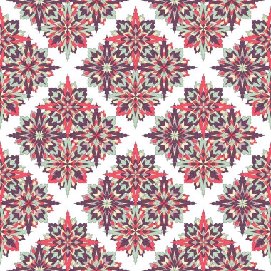 Geometrik mandala deseni, ana hatlı el çizimi biçimi