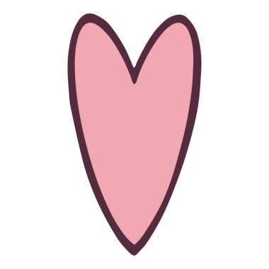 Kalp simgesi, el çizimi ve taslak biçimi