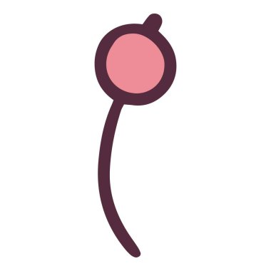 Merry Christmas berry icon, hand drawn and outline style