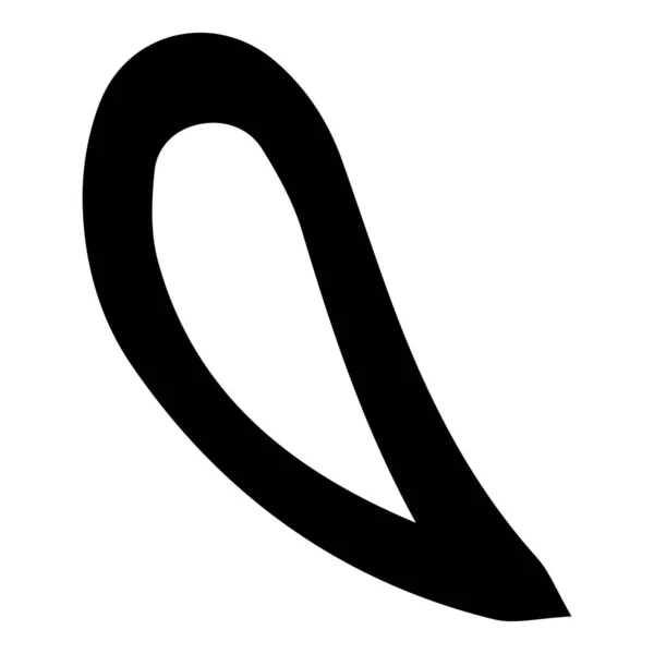 Icono de hoja, dibujado a mano y estilo de contorno — Vector de stock