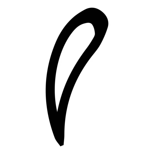 Icono de hoja simple, dibujado a mano y estilo de contorno — Vector de stock