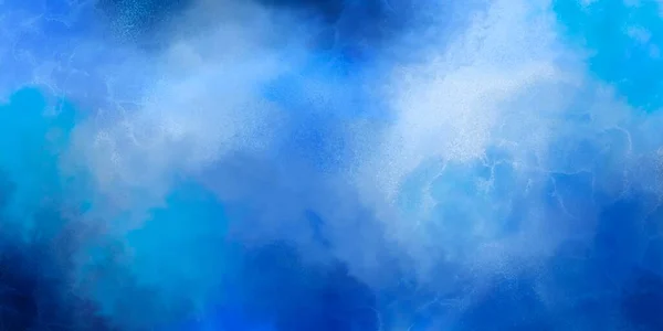 Абстрактна акварельна банерна пляма. Океан, синій і небесно-блакитний пастельні тони. Творчий реалістичний фон з місцем для тексту — стокове фото