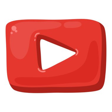 Video çalma düğmesi simgesi, çizgi film biçimi