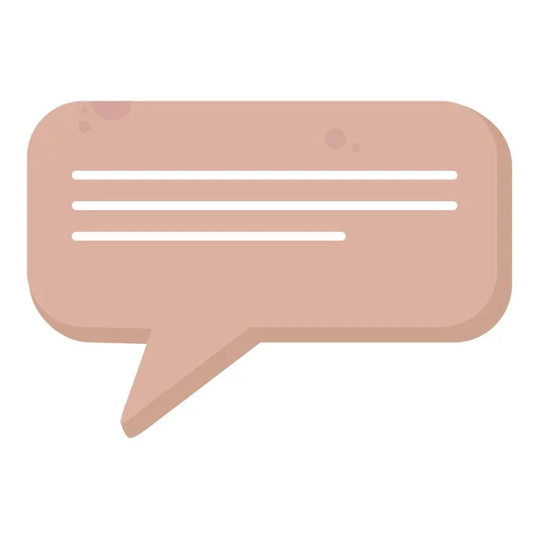 Icono de mensaje de chat de red social, estilo de dibujos animados — Vector de stock