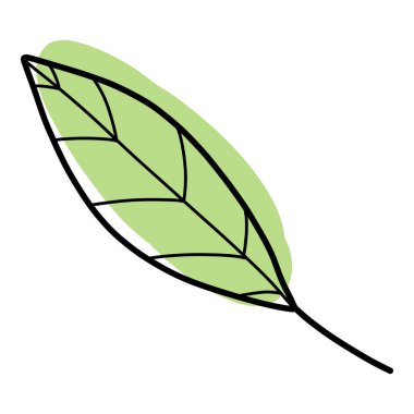 Karalama yaprağı simgesi el çizimi vektörü. Doğa Sonbaharda