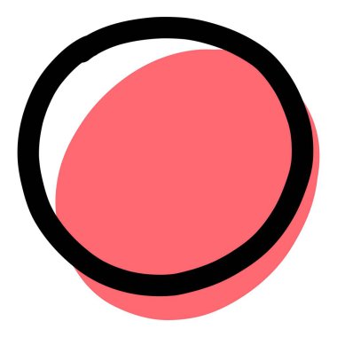 Doodle Circle simgesi el çizimi vektörü. Yuvarlak çizim