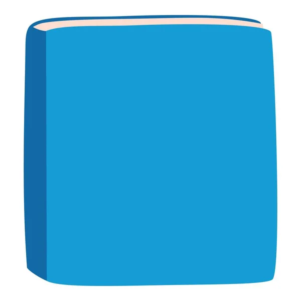 Escuela azul icono del libro vector de dibujos animados. Estudio universitario — Vector de stock