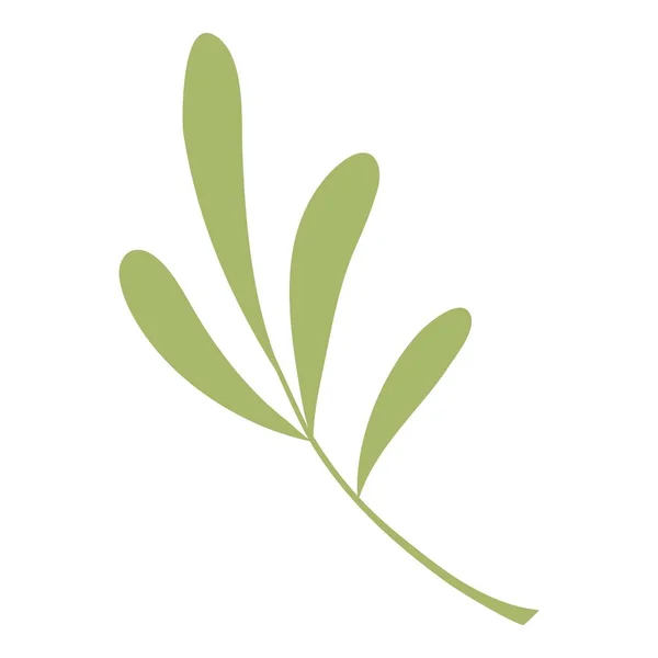 Floral Pflanze Zweig Symbol Cartoon-Vektor. Frühling Natur Blume — Stockvektor