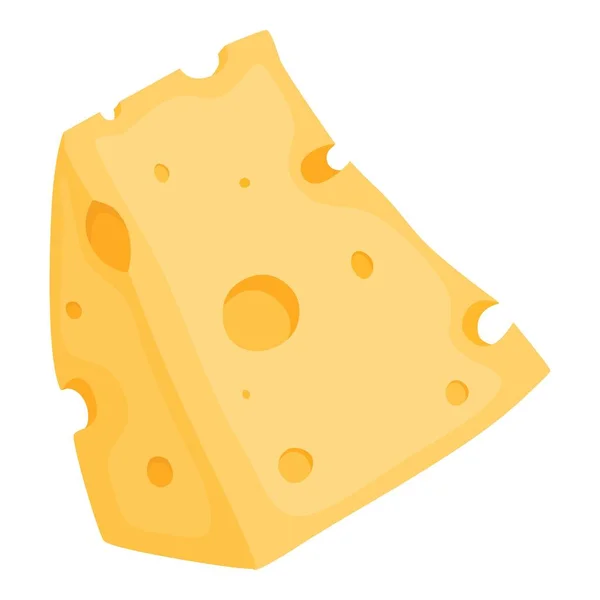Τυρί cheddar εικονίδιο φορέα κινουμένων σχεδίων. Τυρί — Διανυσματικό Αρχείο