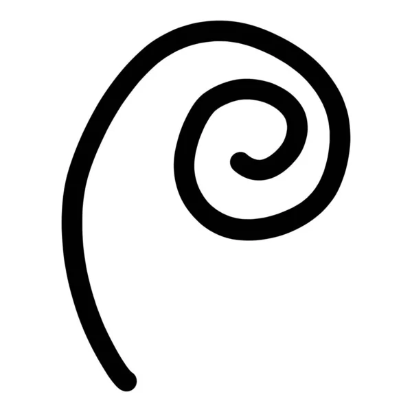 Ligne spirale icône contour dessiné à la main vecteur. Tourbillon tourbillon — Image vectorielle
