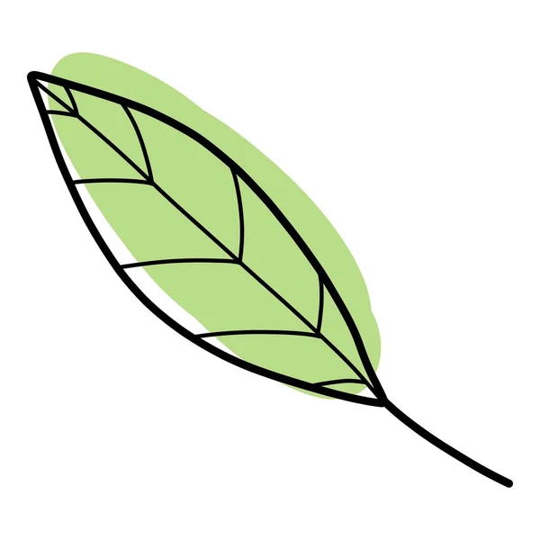 Karalama yaprağı simgesi el çizimi vektörü. Doğa Sonbaharda — Stok Vektör
