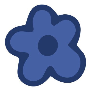 Karalama çiçeği simgesi el çizimi vektörü. Çiçekli bahar bitkisi